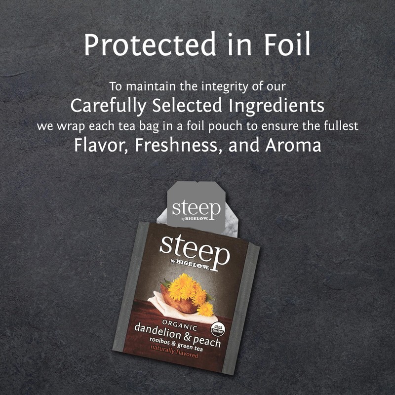 steep by Bigelow Organic Dandelion and Peach with Rooibos and