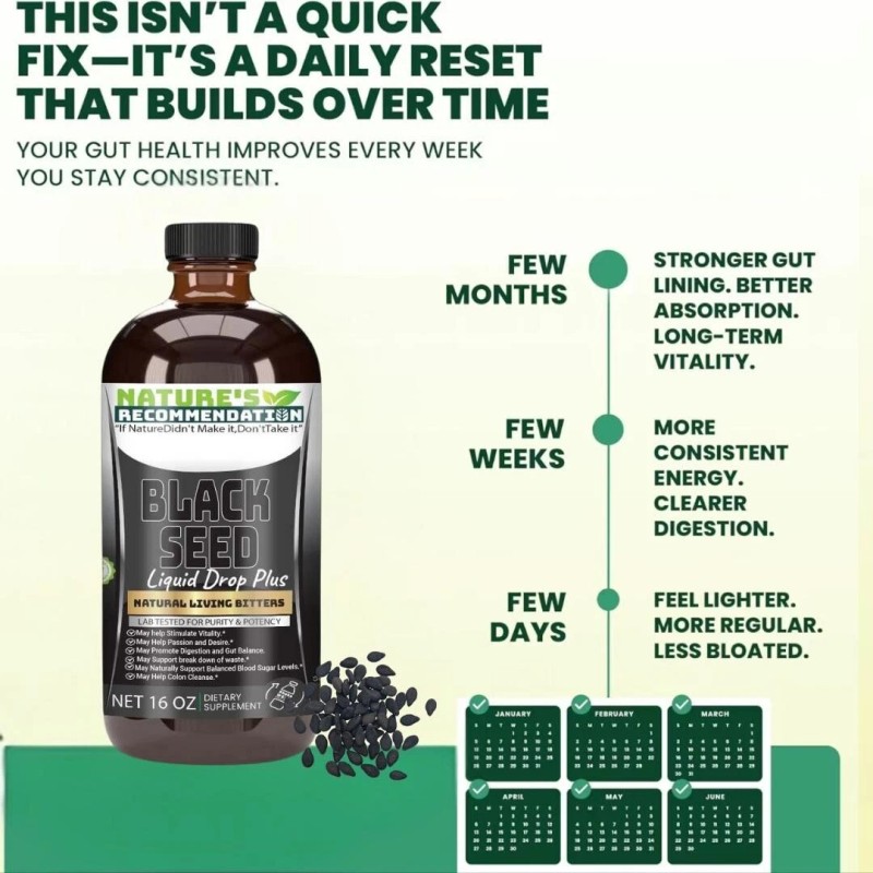 Organic Black Seed Herbal Detox Bitters African Tonic - 16