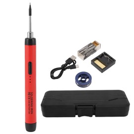 Soldering Iron Welding Tools with Iron Tips with Touch Sensor 800mAh USB Charging Anti Oxidation Soldering Iron Kit for DIY Welding Red
