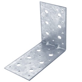 YIDU69Q 4 Pcs 6" x 6" x 4" Galvanized Steel 90 Degree Bracket, L Double-Wide Corner Brace, 12 Gauge
