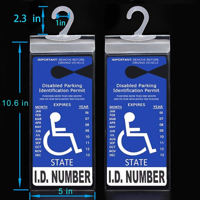 LotFancy - Soporte para Colocar Placa de discapacidad para estacionar,