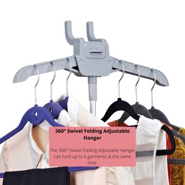 SALAV GS06-DJA Standing Steamer with Garment Hanger, 1.3L Water Tank for 1 Hour Continuous Steaming, Heats in 45 Seconds, Double-Insulated Steam Hose (Black)