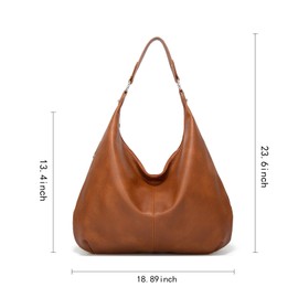 Blisfulady Hobo Bags for Women Vegan Leather Top Handle Shoulder Purses and Handbags (Blue)