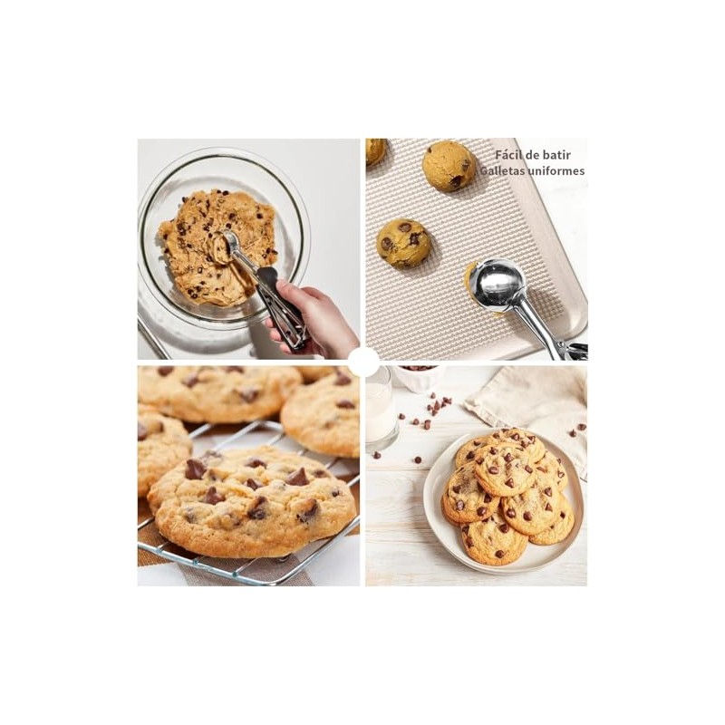 U Chef Juego de 3 Cucharas para Galletas, Cucharas Medidoras,