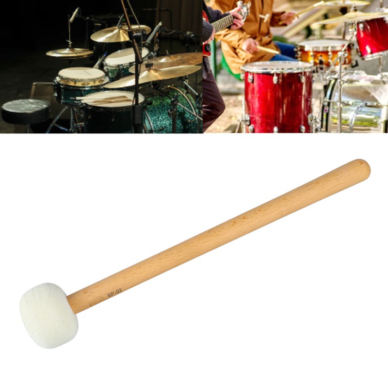 Drum Mallet Antislip Bass Drum Percussion Stick Hammer Wooden Musical