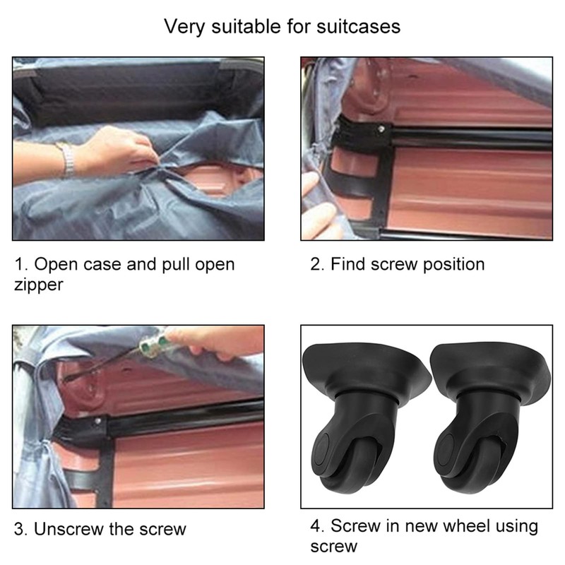 EVGATSAUTO Luggage Wheel Replacement Kit, Samsonite Wheels Replacement, Outdoor Mute