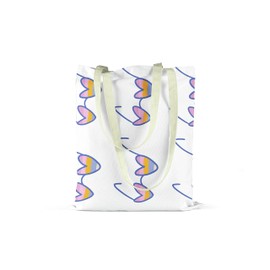 Le Jardin du Lin Bedruckte Einkaufstasche, Tasche, Faltbar, Stofftasche mit Zwei Langen Henkeln, Größe: 34x40 Cm