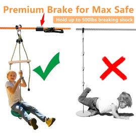 Zipline Brake Silica Zipline Stopper for Slackline Zipline Braking System Stop Stopper Zipline Kits for Backyard Zipline Parts Accessories Kids Backyard Zip Lines Brake