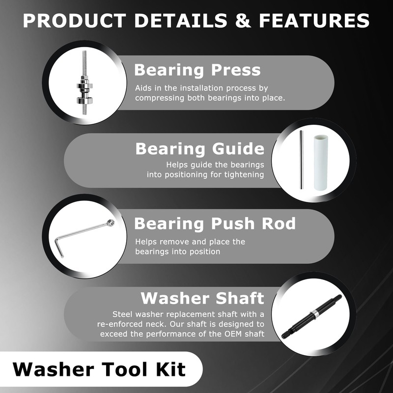 W10435302 & W10447783 Washer Bearing Tool Kit with Tub Seal