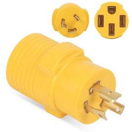 NEMA L6-30P to 14-50R EV Adapter, ZDHQLHJ 3 Prong 30 Amp L6-30 Twist Lock Male Plug to 4 Prong 50 Amp 14-50 Female Receptacle, for EV Charging, Not for RV