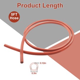 Silicone Tubing 8mm ID X 12mm OD High Temp Food Grade, Silicone Hose for Home Brewing Winemaking, High Temp Tubing for Pump Transfer -5 Feet-Red