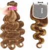 Ombre Highlight Body Wave Human Hair Bundles with 5x5 Closure
