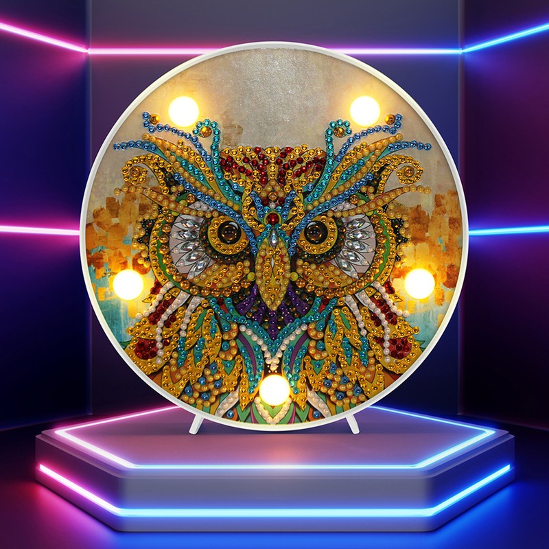 Diamond Painting Decoration Light LED Hand Made Decorative Night Lamp
