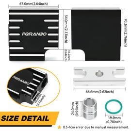 Thermal Bypass Valve Upgrade with Billet Filter Coupler Compatible with 2019-2024 Ram 6.7L Cummins Diesel with 68RFE or Aisin AS69RC Transmission # 3100052464 (Black 2019-on)