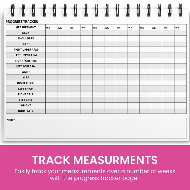 Ultimate Gym Workout Log Book, XL A5 Exercise, Fitness and