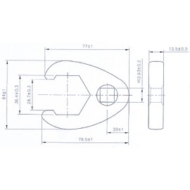 BGS 1759-36 | Crowfoot Spanner | 12.5 mm (1/2") Drive | 36 mm