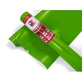 3M 2080 Series S196 Satin Apple Green Dual Cast Car Wrap Vinyl Film and Controltac Air Release Adhesives - 1ft x 1ft - Bubble Free Sheet Roll for Vehicles, Rims and Signs