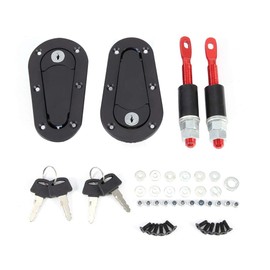 Suuonee Car Hood Lock, 1 Pair Car Universal Engine Hood Cover Lock Key Pin Kit Safety Latch Pin Kit