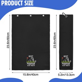 Hafhue Best Pawpaw by Par Embroidered Golf Towel, Grandpa Golf Towel, Golf Accessories for Men, Golf Gift for Dad Grandpa, Birthday for Grandpa Golf Fan, Retirement Gift for Grandpa