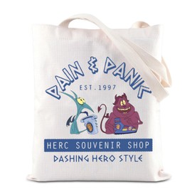 Hercules Movie Merchandise Tote Bag Pain And Panic Inspired Canvas Bag WDW Hercules Villain Lovers Gift Greek Mythology Gift (Pain Panic Tote)
