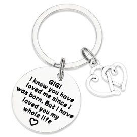 AHAETH Gigi Jewelry for Women Keychain Gifts Gigi Ornament Best Gigi ever Charm Key Chain for a Gigi Keychains Gigi Keychain