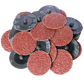 Hiqalty 100Pcs 2" inch Sanding Disc Roll Lock R-Type Sandpaper Quick Change Disc Grinding Pad Abrasive Disc (36)