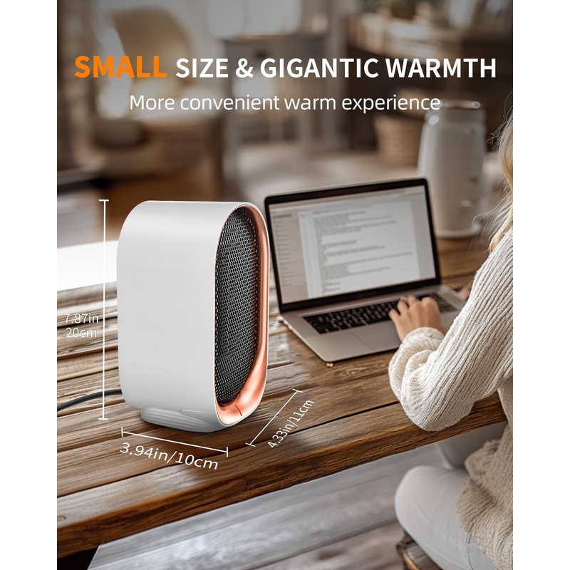 Space Heater, Portable Heater for Indoor Use, Small Electric Heaters