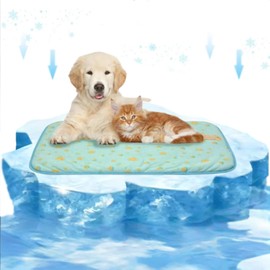 Cat Cooling Mat, Cooling Pad for Dog, Reversible Cool & Warm, All-Season Use, Anti - Slip, Machine Washable, Ideal for Dogs & Cats