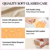Crastilior Soft Glasses Case Leather eyeglass case Soft Sunglasses Pouch