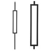 Satin Black 34.6.3 Mega Single Rectangle Hollow Iron Baluster for