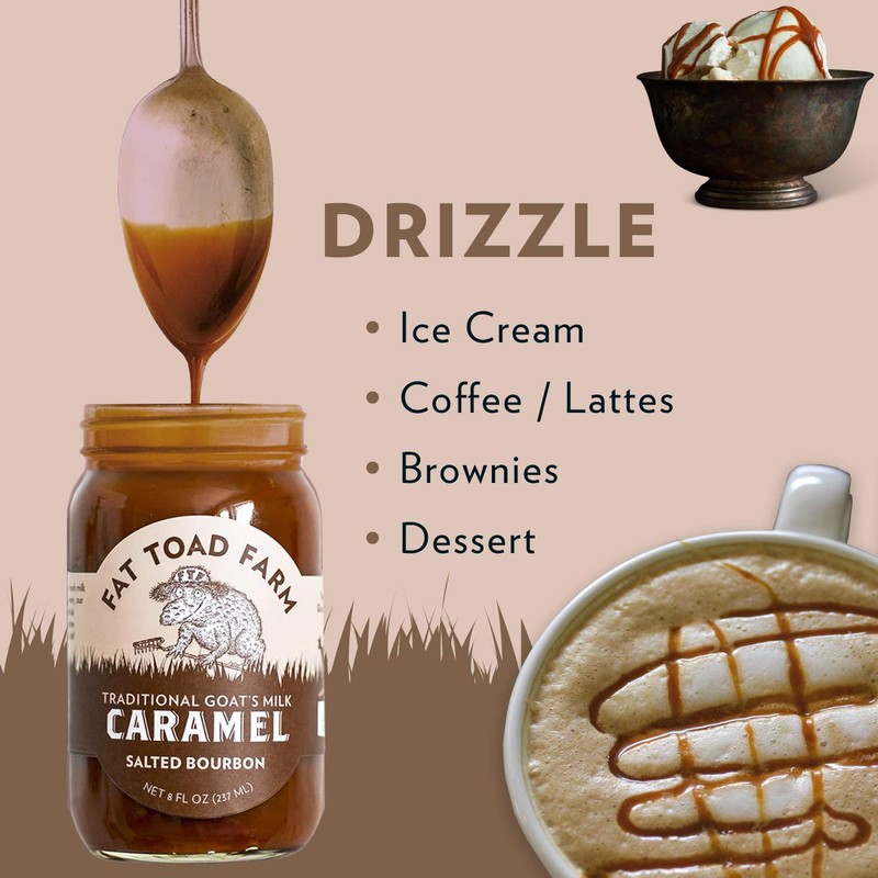 Fat Toad Farm Traditional Goat’s Milk Caramel Sauce/Cajeta, Salted Bourbon,