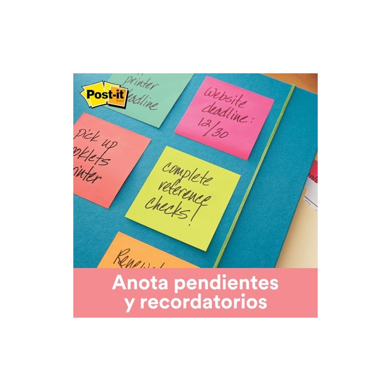 Post-it Notas Adhesivas, Colección Capetown, 7.6cm x 7.6 cm, 5