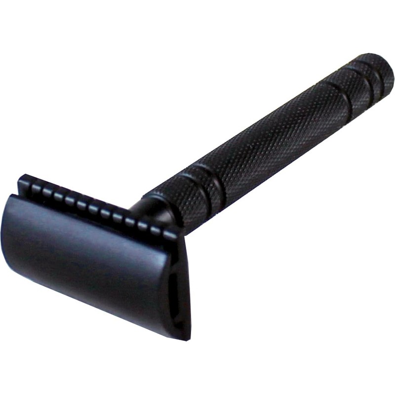 Hans Baier Exclusive Safety Razor Set Metal Black with 10