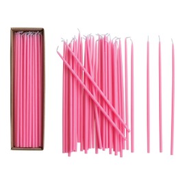 Creative Co-Op 36-Piece Unscented Thin Taper Candles in Box, Pink