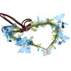 MOSTORY Blue Butterfly Elf Crown for Renaissance Cosplay, Forest Flower