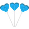 Fruidles 30-Pack Lollipops Mini Heart Shaped Blue-Raspberry Flavored Delicious Lollipop,