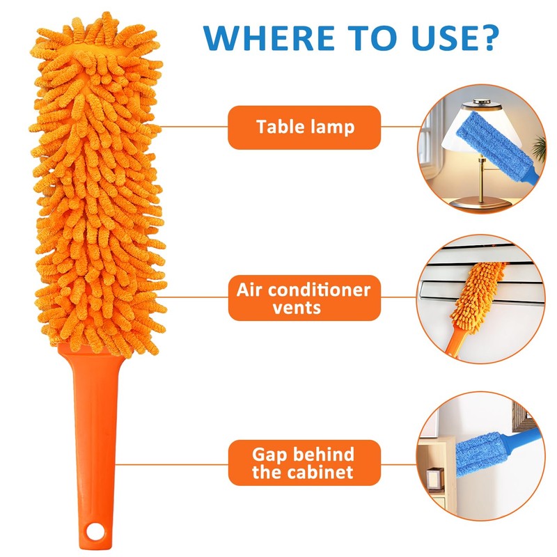 3 Pcs Professional Gap Cleaning Duster Sets, 1 Pcs 100
