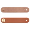 ZONADAH Set of 4 Leather Drawer Pulls, 64x25mm Leather Handles,