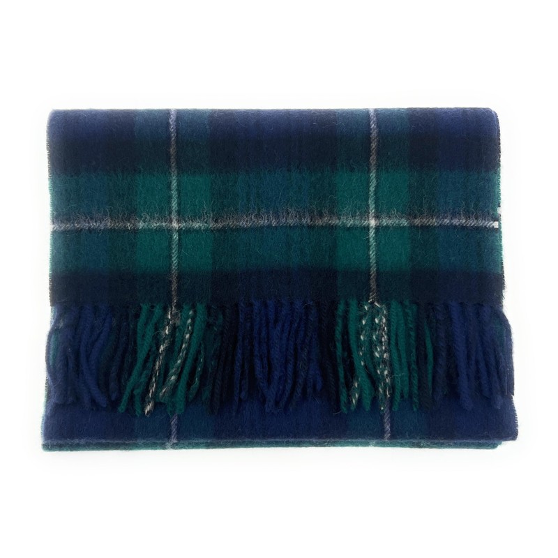 100% Soft Lambswool Clan Tartan Scarf Unisex 30cm x 180cm