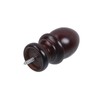 Oedema 2 Pcs Wood Curtain Rod Finial Decorative Curtain Rod