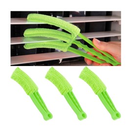 KHGUZ 3PCS Mini Duster for Car Air Vent, Automotive Air Conditioner Cleaner and Brush, Vehicle Blind Dust Cleaning Tool for Keyboard, Window, Shutter, Universal for SUV, Truck, RV（Green）