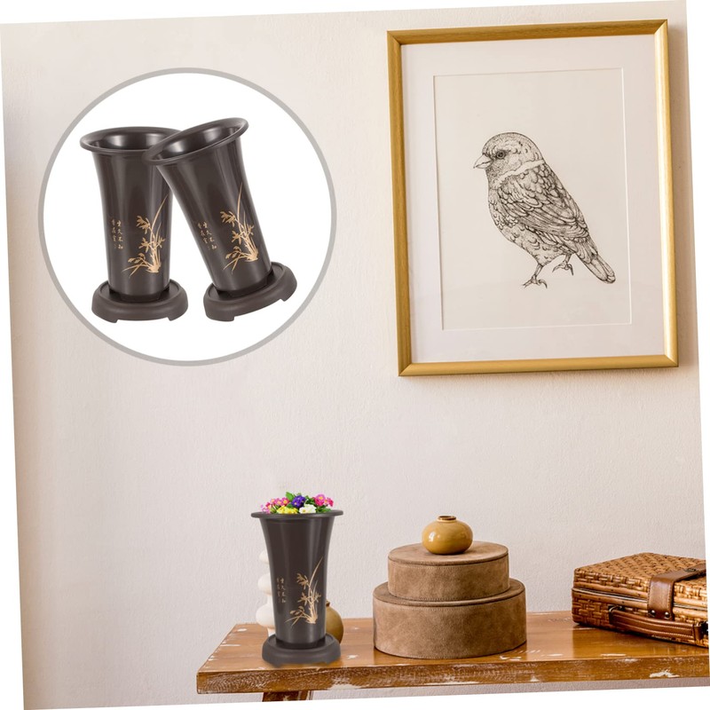 DOITOOL 2-Pack Ceramic Orchid Pots Terracotta Planting Pots for Home