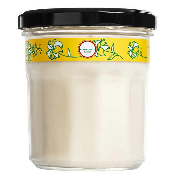 Mrs. Meyer's Soy Aromatherapy Candle, 35 Hour Burn Time, Made with Soy Wax and Essential Oils, Honeysuckle, 7.2 oz