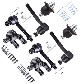 SCITOO 8pcs Front Suspension Kit Inner Outer Tie Rod End fit 1987-1992 for Nissan Pathfinder 1995-1996 for Nissan Pickup 1986-1994 for Nissan D21 Upper Lower Ball Joint