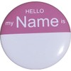 Reusable Nametag Pinback Buttons - 58mm (2.25in) - 10 per
