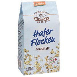 Bauckhof Oatmeal Large Leaf Demeter, Pack of 1 (1 x 500 g)