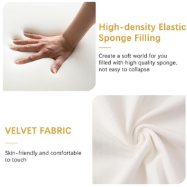 VECELO Velvet Accent Chair Set of 2, Luxury Vanity & Dining Chair with Gold Cross Base, 360°Swivel Upholstered Armchair for Living Room, Bedroom, Home Office, Pearl White