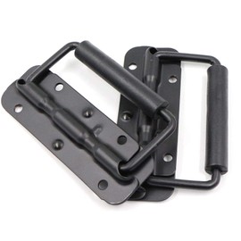 ZTMAKYLH Set of 4 Hardware Boxes Handle, Stainless Steel Box Handle, Box Handle, Flightcase Handle, Folding Handles, Replacement and Installation of the Handle for Tool Boxes or Storage Boxes