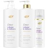 Dove Shampoo and Conditioner Set, Volume & Fullness + Advanced