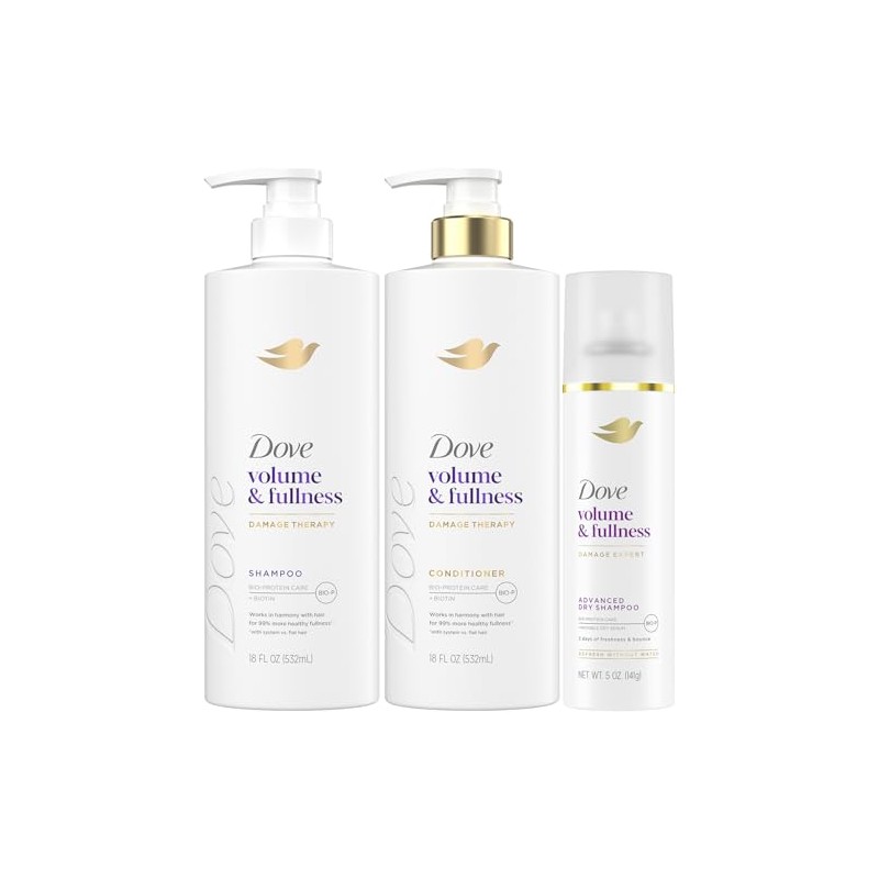 Dove Shampoo and Conditioner Set, Volume & Fullness + Advanced